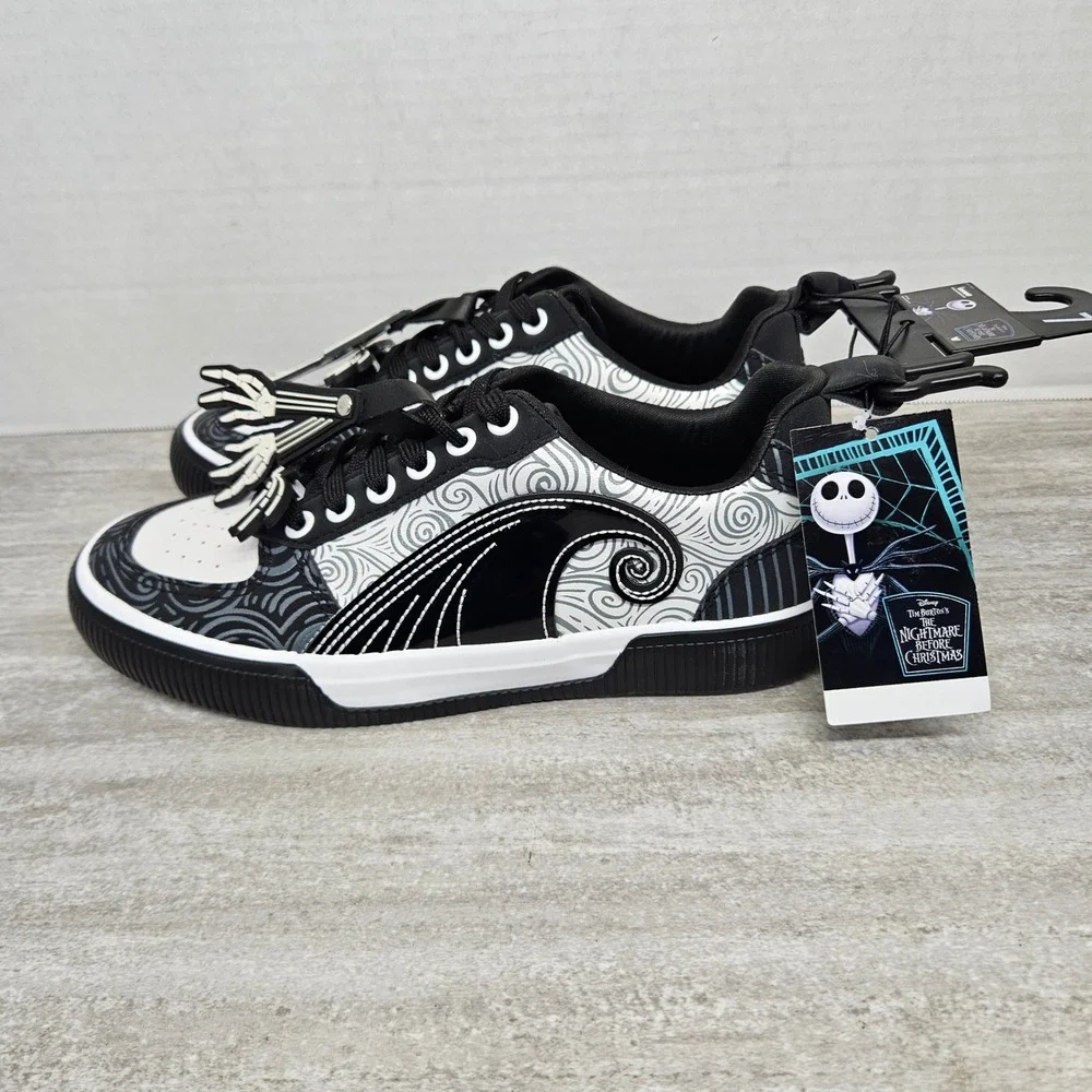 The Nightmare Before Christmas Jack Skellington Sneakers Mens Size 7 Black White